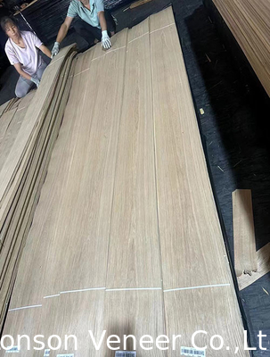 Lonson White Oak Wood Veneer Crown Cut Panel Grade A Spessore 2 mm
