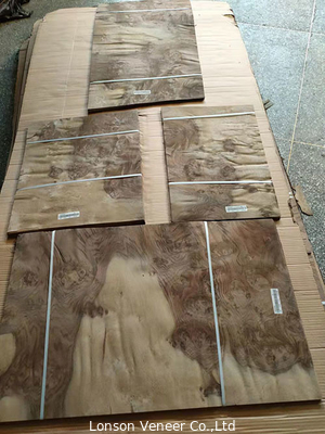 Fetta/spessore tagliato rotatorio di Burl Veneer With Sap 0.50MM della noce